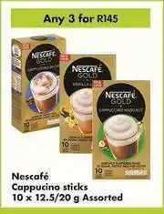 Game Nescafe Cappuccino Sticks Assorted-For Any 3 x 10 x 12.5/20g offer