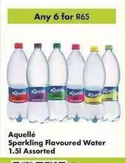 Game Aquelle Sparkling Flavoured Water Assorted-For Any 6 x 1.5L offer