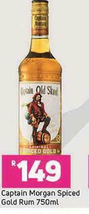Game Captain Morgan Spiced Gold Rum-750ml offer
