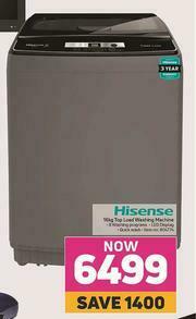 Game Hisense 16Kg Top Load Washing Machine offer