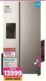 Game Hisense 474L Side By Side Fridge H690SS-IDL offer