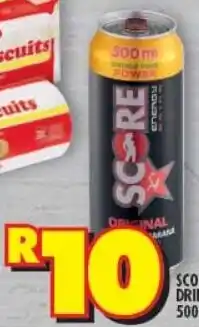 Shoprite Score energy drink all variants offer