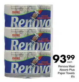 Save Hyper Renova Maxi Absorb Plus Paper Towels offer