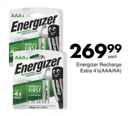 Save Hyper Energizer Recharge Extra (AAA/AA) offer