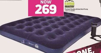Game Camp Master Flocked Double Airbed and Pump offer