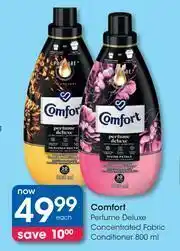 Comfort Perfume Deluxe Concentrated Fabric Conditioner-800ml Each
