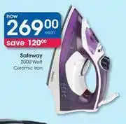 Clicks Safeway 2000 Watt Ceramic Iron-Each offer