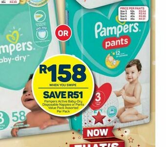 Pick n Pay Hypermarket Pampers disposable nappies offer