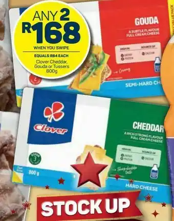 Pick n Pay Hypermarket Clover cheddar / gouda cheese slices 2 offer