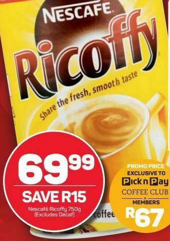 Pick n Pay Hypermarket Nescafé ricoffy offer