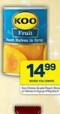 Koo peaches in syrup