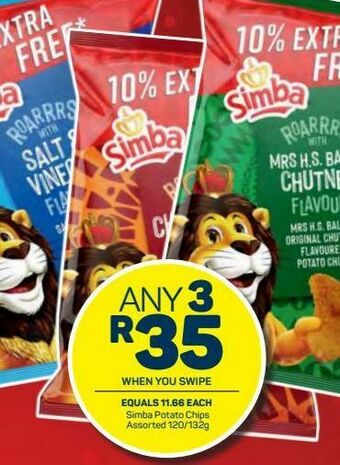 Pick n Pay Simba potato chips 3 offer