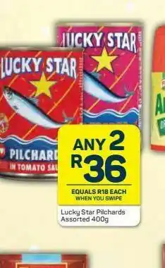 Pick n Pay Lucky star pilchards in tomato sauce 2 offer