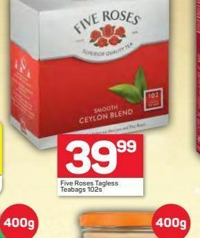 Pick n Pay Five roses tea bags offer