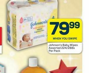 Pick n Pay Johnson's baby wipes offer