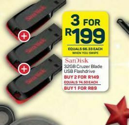 Pick n Pay Sandisk 32gb cruzer glide usb flash drive 3 offer