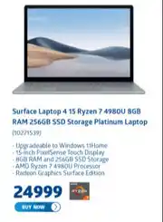 Surface Laptop 4 15 Ryzen Platinum Laptop