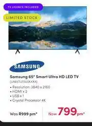 Teljoy Samsung 65" Smart Ultra HD LED TV UA65TU7000XXA offer
