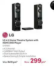 Teljoy LG 4.2 Home Theatre System With HDMI DVD Player LHD687 offer