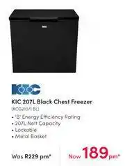 Teljoy KIC 207L Black Chest Freezer KCG210/1 BL offer