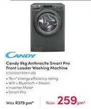 Teljoy Candy 9Kg Anthracite Smart Pro Front Loader Washing Machine CSO1295TR3R/1-ZA offer