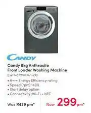Teljoy Candy 8Kg Anthracite Front Loader Washing Machine GV148TWHCR/1-ZA offer