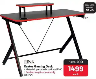 Makro Kratos Gaming Desk offer