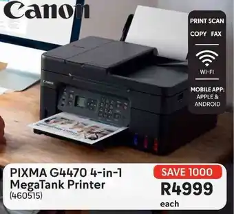 Makro Canon PIXMA G4470 4-in-1 MegaTank Printer offer