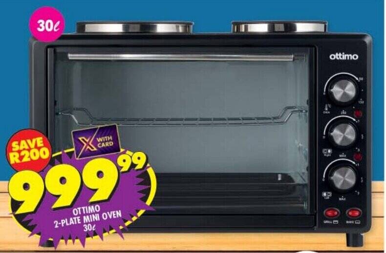 Ottimo 2-plate mini oven 30 L offer at Shoprite