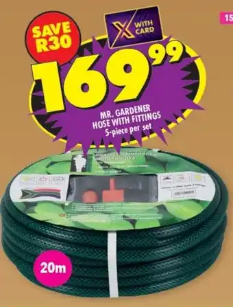 Shoprite Mr. gardener hose with fittings offer