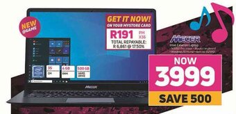 Game Mecer - Intel Celeron Laptop offer