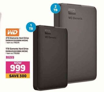 Game WD - 2TB Elements Hard Drive offer