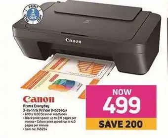 Game Canon - Pixma Everyday 3-in-1 Ink Printer offer