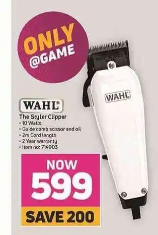 Game Wahl - The Styler Clipper offer