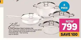 Game Zellini - 8-Piece Stainless Steel Cookware Set offer