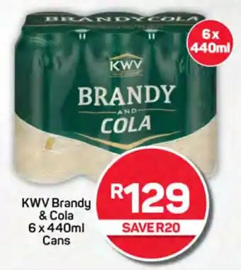 Pick n Pay Liquor KWV Brandy & Cola offer