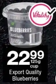 Checkers Export Quality Blueberries offer