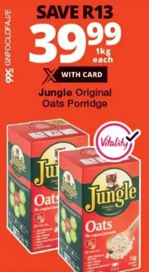 Checkers Jungle Original Oats Porridge offer