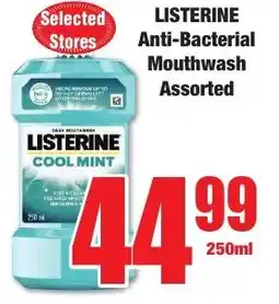 Boxer Superstores LISTERINE Anti-Bacterial Mouthwash Assorted offer