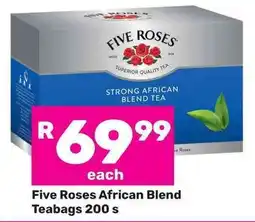 Game Five Roses African Blend Teabags offer