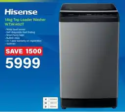 Hisense Top Loader Washer WTJA1402T