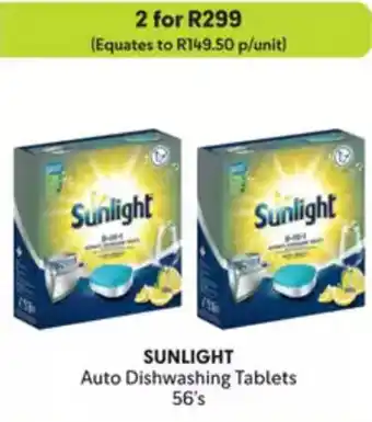 Makro SUNLIGHT Auto Dishwashing Tablets offer