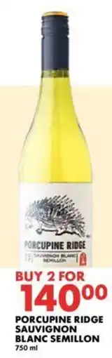 Woolworths Porcupine ridge sauvignon blanc semillon offer