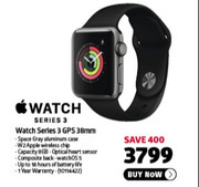 Incredible Connection Apple Watch Series 3 GPS 38mm offer