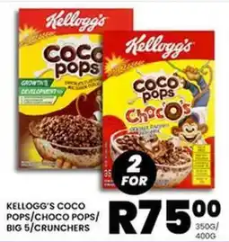 Take 'n Pay Kellogg's coco pops/choco pops/ big 5/crunchers offer