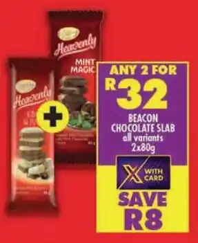 Shoprite Beacon chocolate slab all variants offer