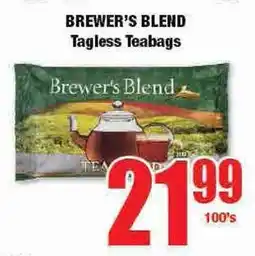 Boxer Superstores BREWER'S BLEND Tagless Teabags offer