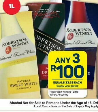 Pick n Pay Robertson winery wines 3 offer