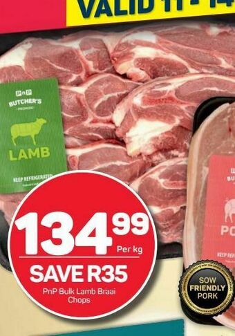 Pick n Pay Hypermarket Lamb braai chops offer