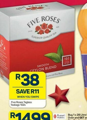 Pick n Pay Hypermarket Five roses tea bags offer